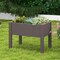 Costway Raised Garden Bed with Water Level Indicator Drainage Hole for Vegetables Outdoor Coffee/Greyish-white